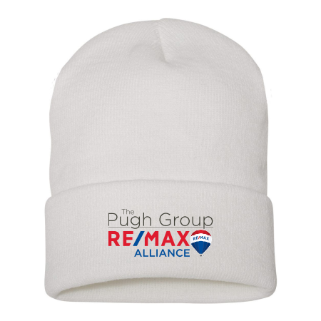 Picture of 12 Inch Cuffed Beanie - Adult One Size White