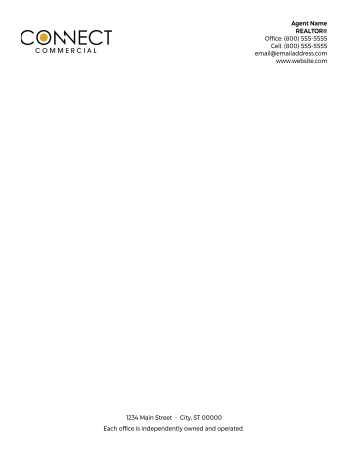 Picture of Connect Realty White 70lb Letterhead