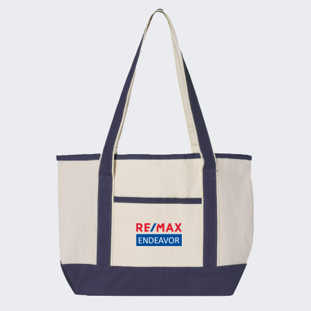 Picture of Canvas Deluxe Tote Bag - Small - Adult One Size Navy