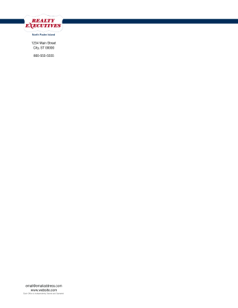 Picture of Realty Executives White 70lb Letterhead