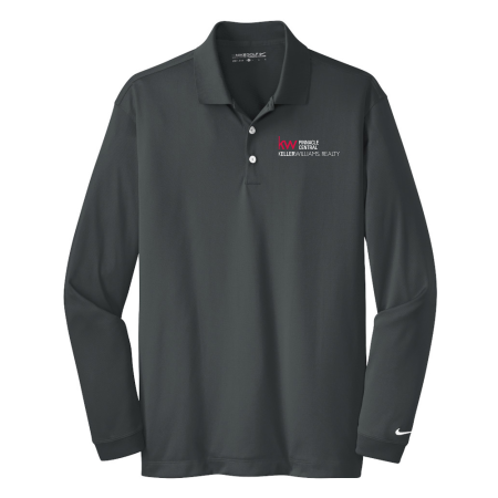 Picture of Nike Long Sleeve Polo - Men's Charcoal