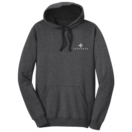 Picture of District Fleece Pull-Over Hoodie - Adult Heather Charcoal