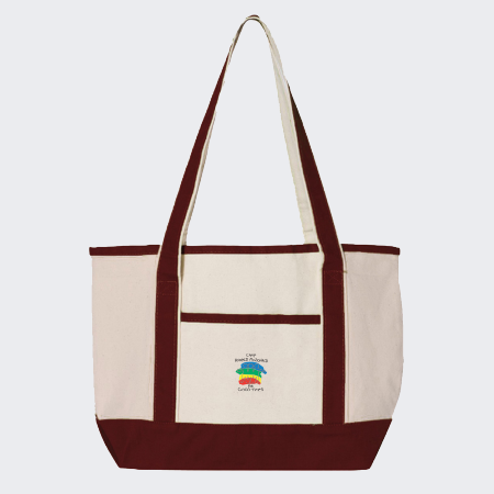 Picture of Canvas Deluxe Tote Bag - Small - Adult One Size Maroon
