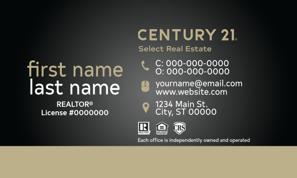Picture of Century 21 Real Estate Business Cards
