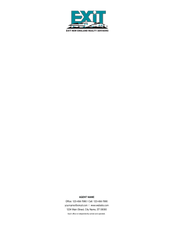 Picture of EXIT Realty Corp White 70lb Letterhead