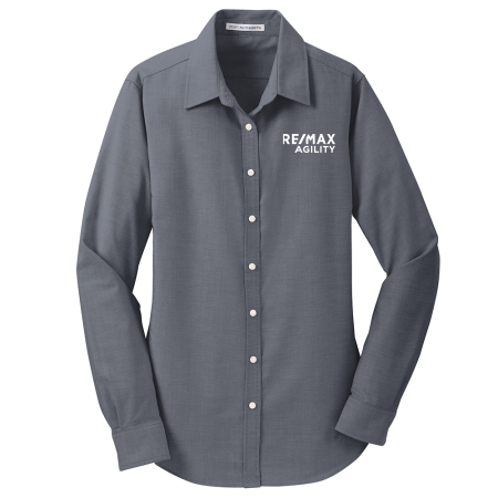 Picture of Wrinkle Free Long Sleeve Oxford - Women's Charcoal