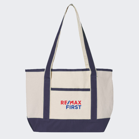 Picture of Canvas Deluxe Tote Bag - Small - Adult One Size Navy