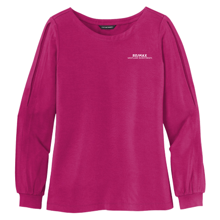 Picture of Ladies Luxe Knit Jewel Neck Top - Women's Berry