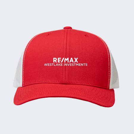 Picture of Retro Trucker Hat - Adult One Size Red-White