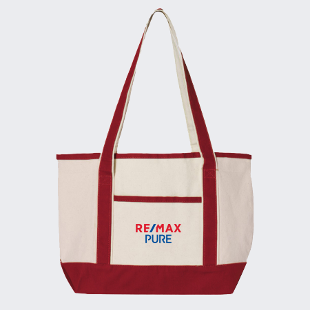 Picture of Canvas Deluxe Tote Bag - Small - Adult One Size Red