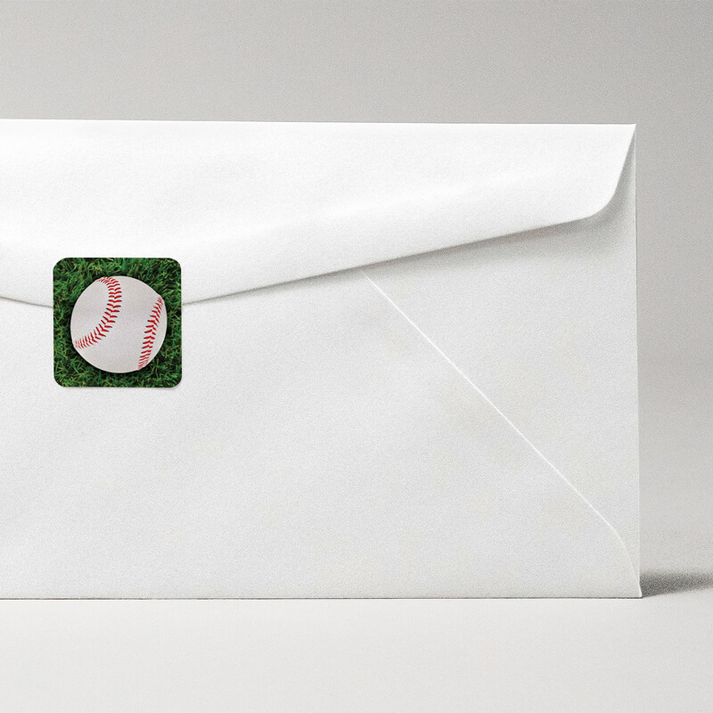Complete the package and make a great first impression with baseball sticker seals