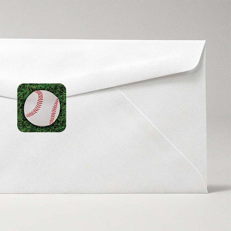 Complete the package and make a great first impression with baseball sticker seals
