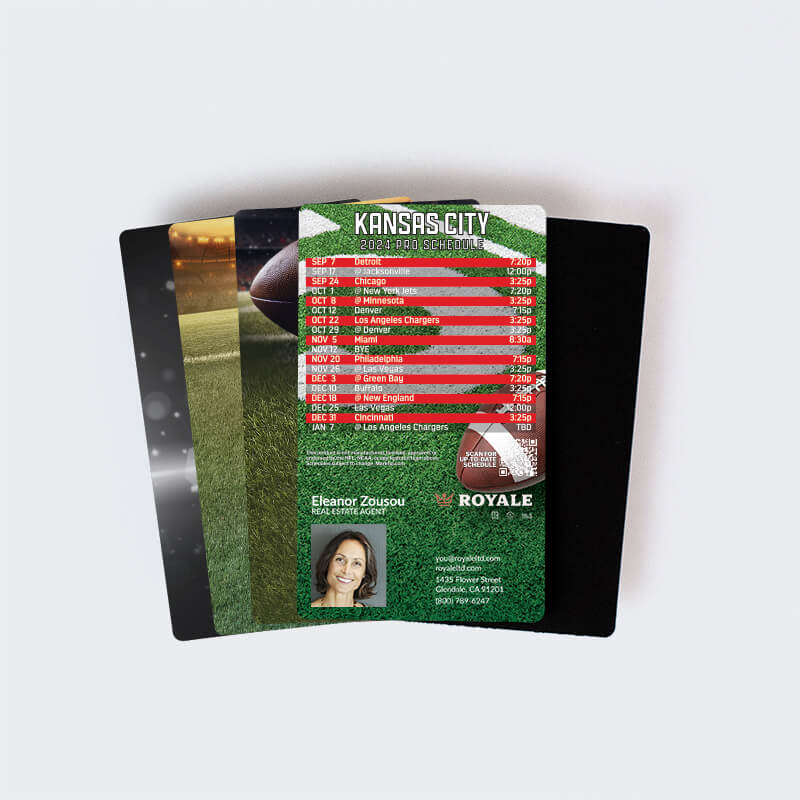 Small full magnet football schedule - great for mailing