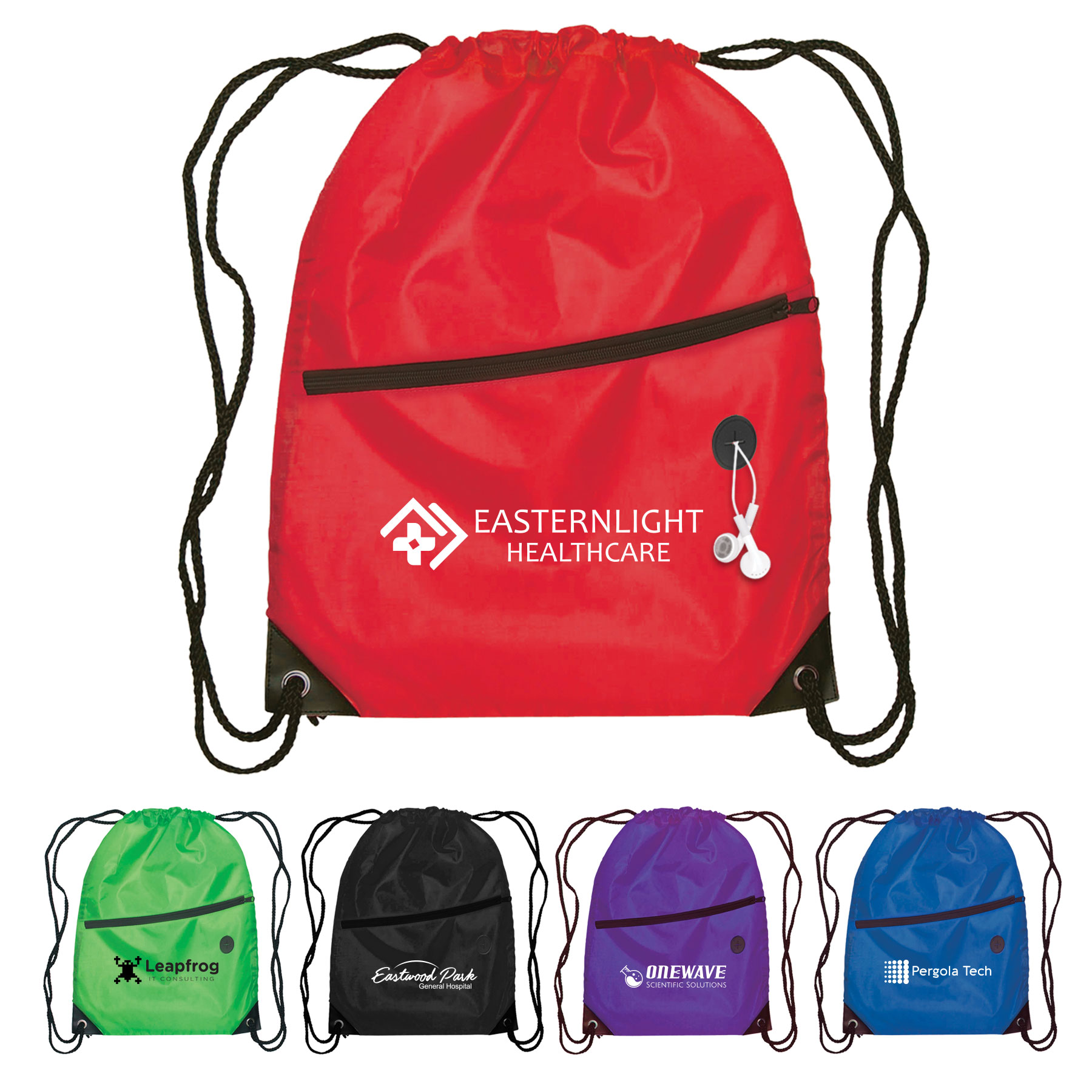 Daypack Polyester Drawstring Backpack