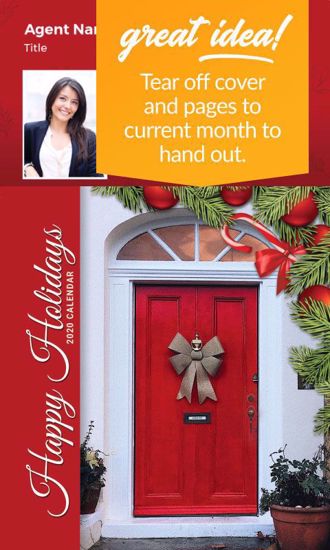 Picture of 2020 Custom Calendar Pad Magnets - Holiday Door