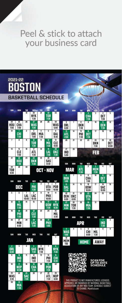 2021-22 Stock QuickStix Basketball Magnets - Boston Celtics 