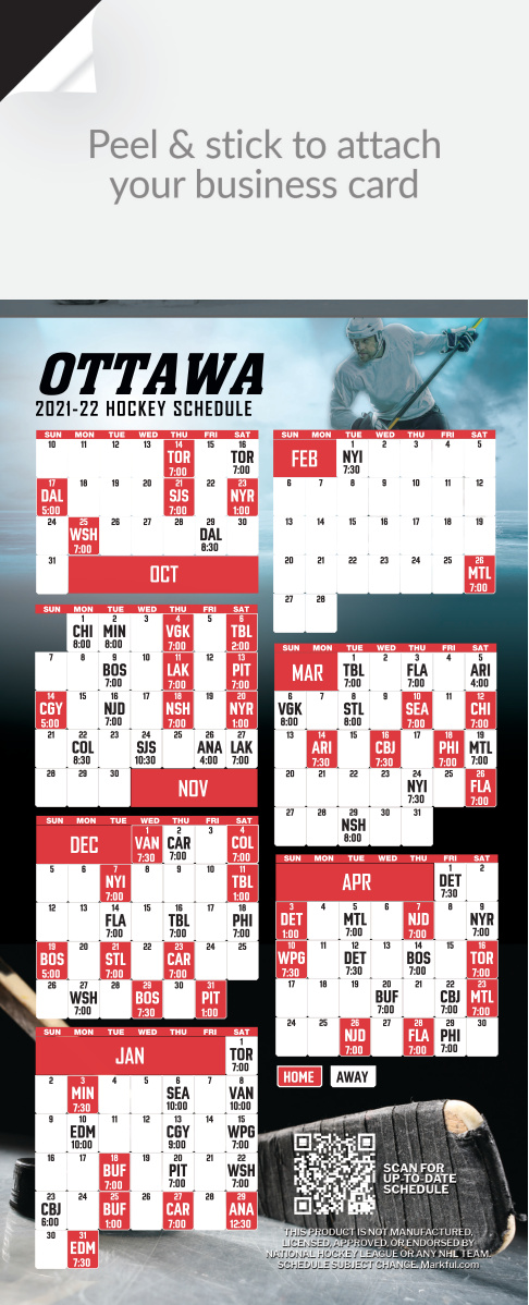 2021-22 QuickStix Hockey Magnets - Ottawa Senators