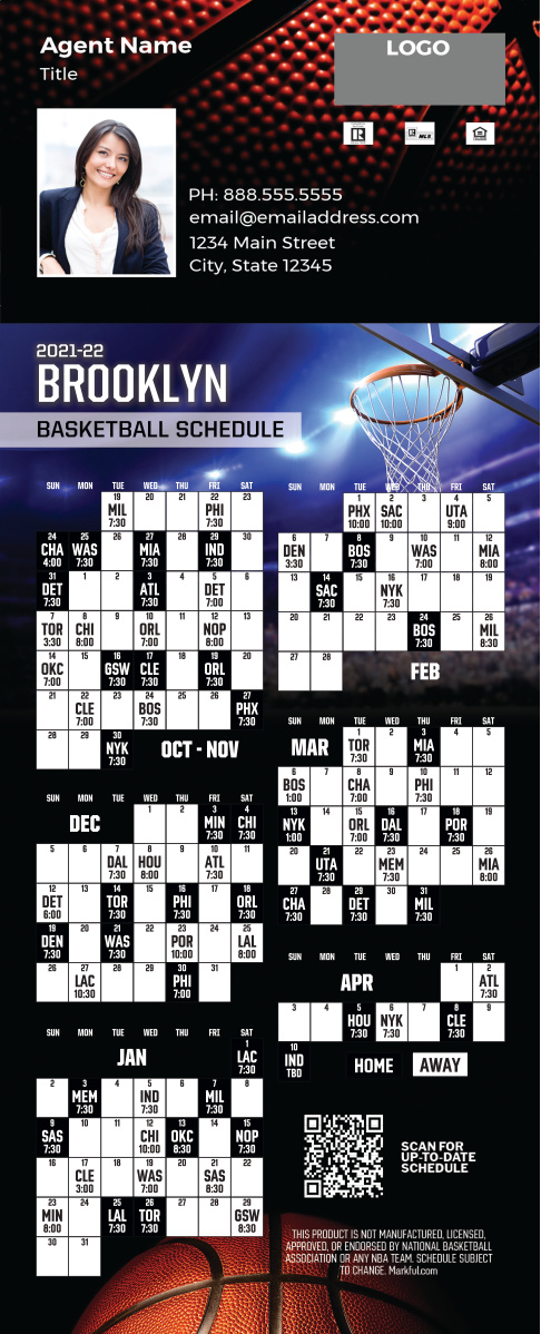 2021-22 Custom QuickCard Basketball Magnets - Brooklyn Nets 