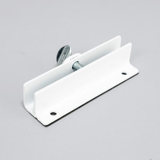 Picture of White Sign Rider Clip with thumb screw
