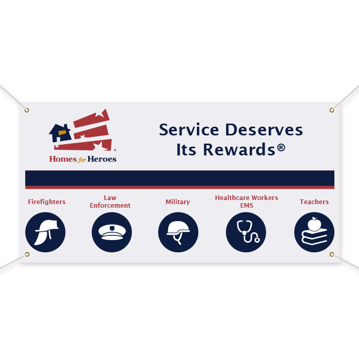 Picture of Homes for Heroes - 13oz Vinyl Banner 3x6